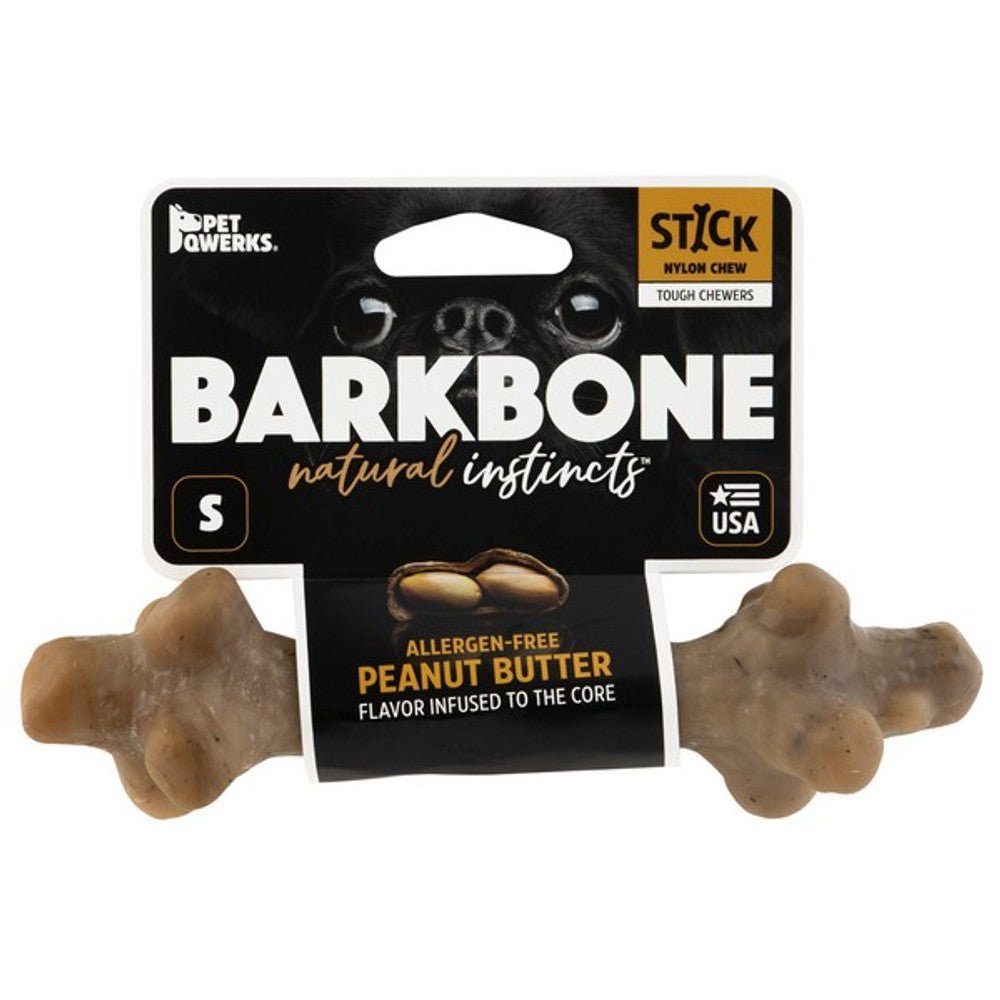 Pet Qwerks Barkbone Peanut Butter Stick Chew Toy (Small) - Wuffies