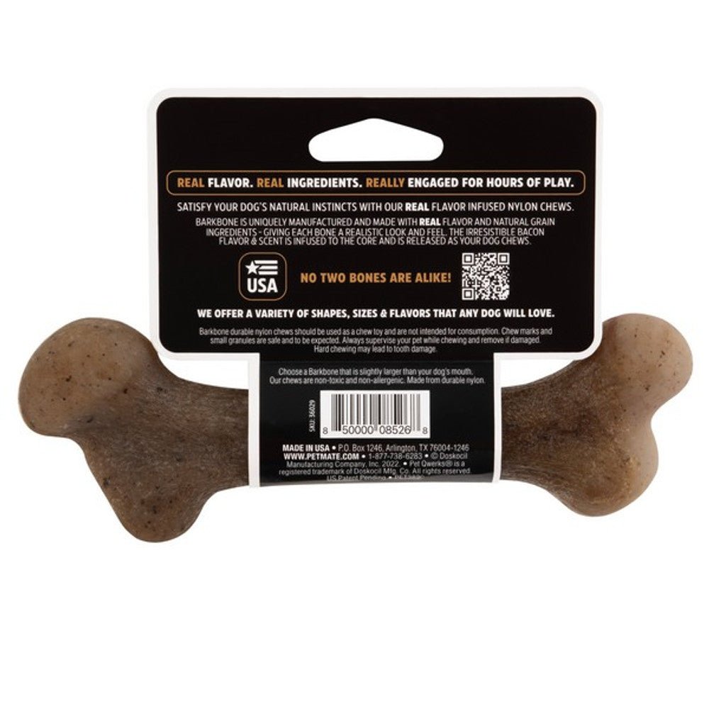 Pet Qwerks Dinosaur Barkbone Bacon Chew Toy (Small) - Wuffies