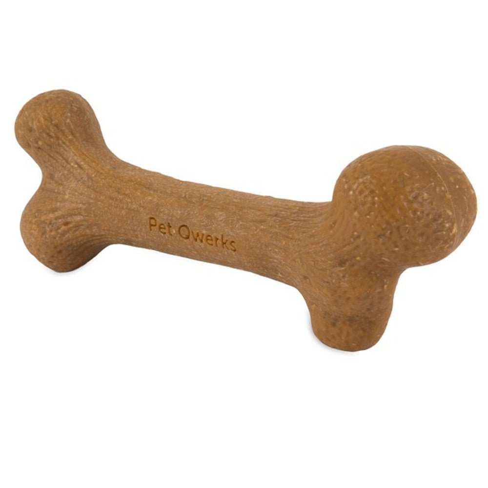Pet Qwerks Dinosaur Barkbone Peanut Butter Wood Chew Toy (Large) - Wuffies
