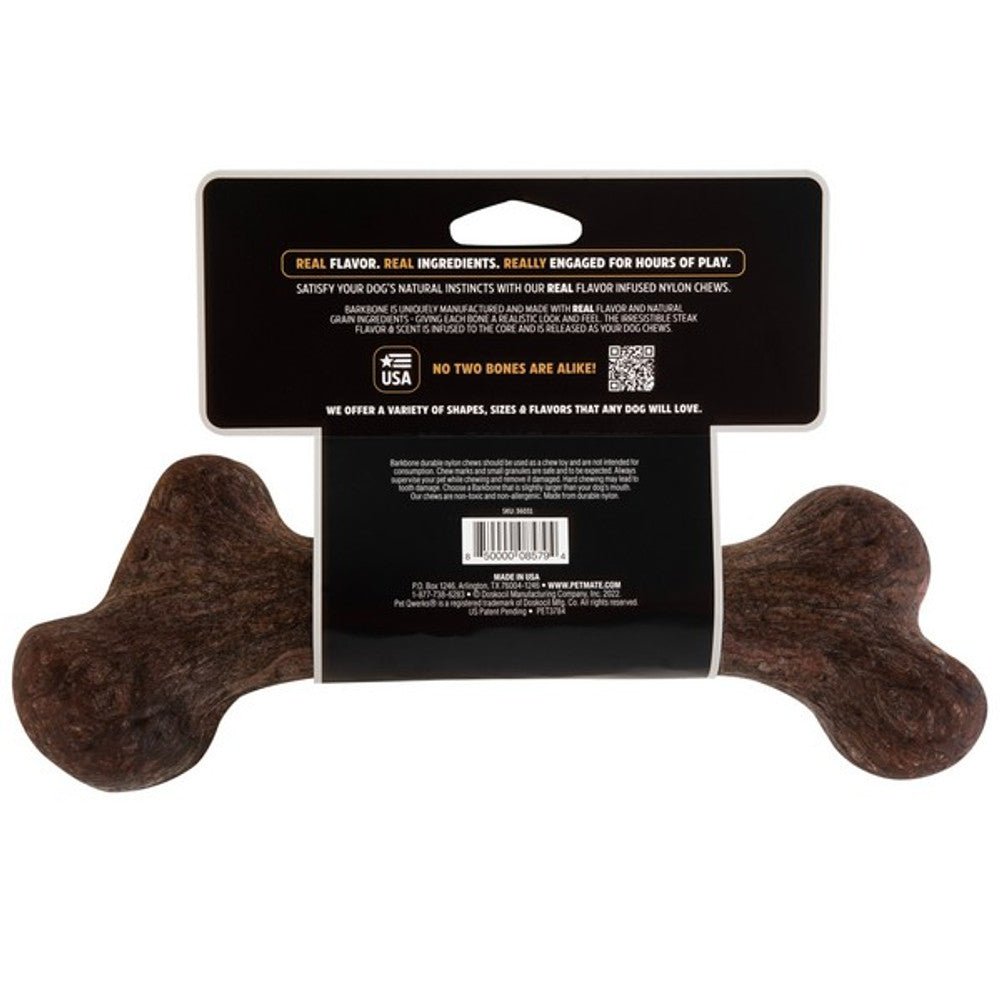 Pet Qwerks Dinosaur Barkbone Steak Chew Toy (Large) - Wuffies