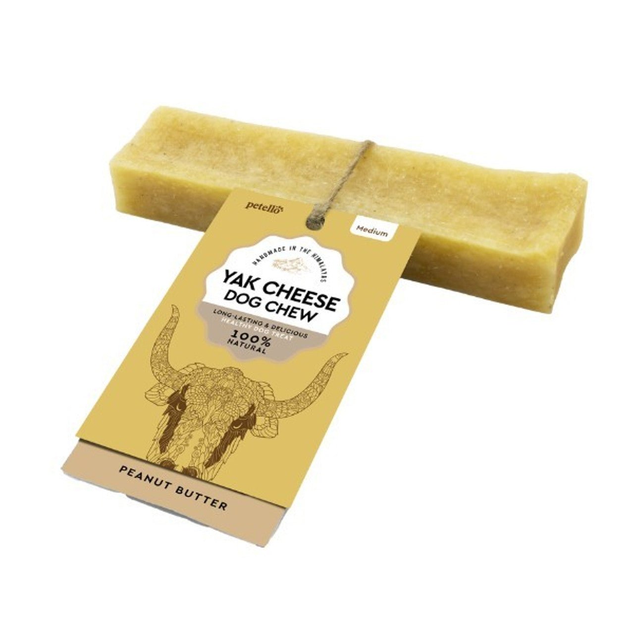 Petello Yak Cheese Peanut Butter Dog Chew (Medium) - Wuffies