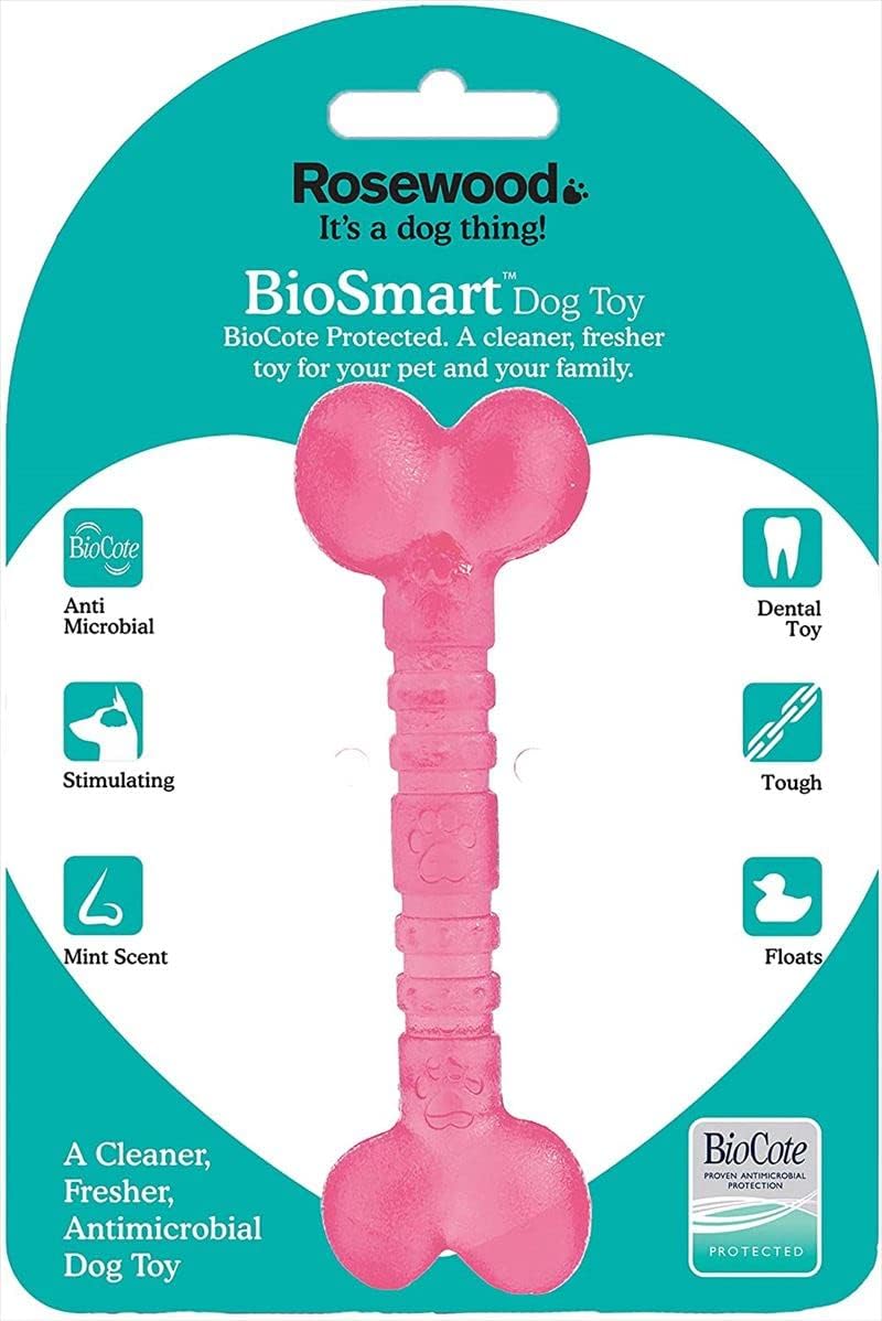 Rosewood Biosafe Pink Puppy Bone Toy - Wuffies