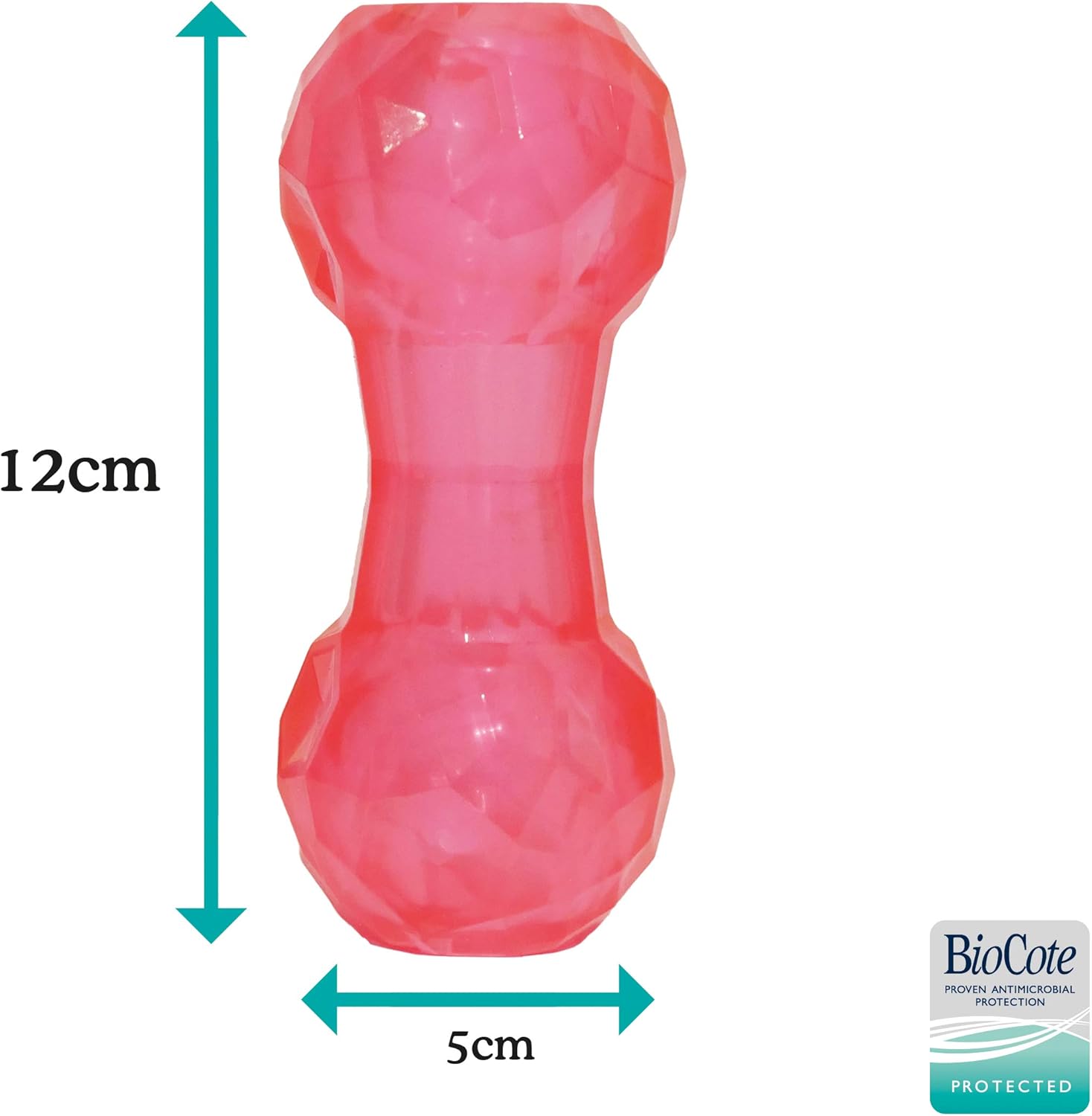 Rosewood Biosafe Pink Puppy Dumbbell Treat Dispensing Toy - Wuffies