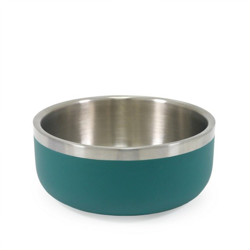 Rosewood Double Wall Stainless Steel Bowl Teal (Various Sizes) - Wuffies