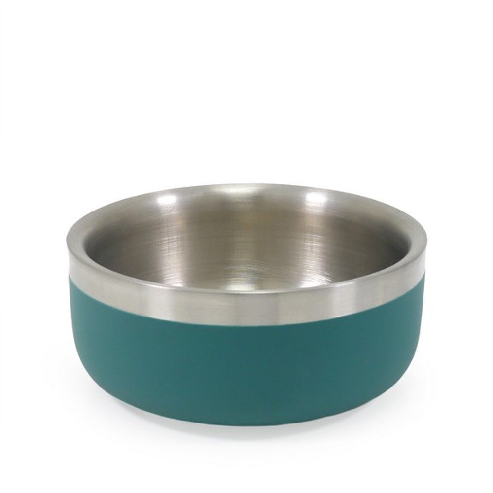 Rosewood Double Wall Stainless Steel Bowl Teal (Various Sizes) - Wuffies