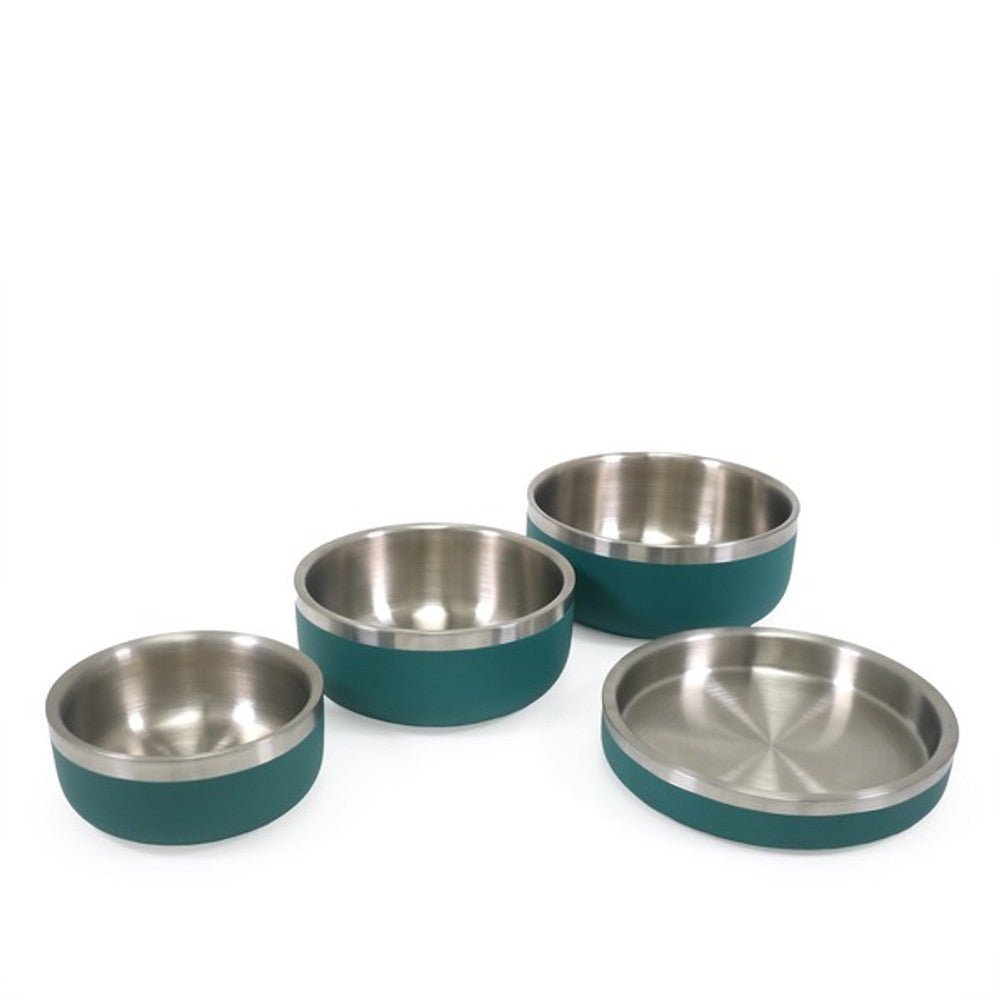 Rosewood Double Wall Stainless Steel Bowl Teal (Various Sizes) - Wuffies