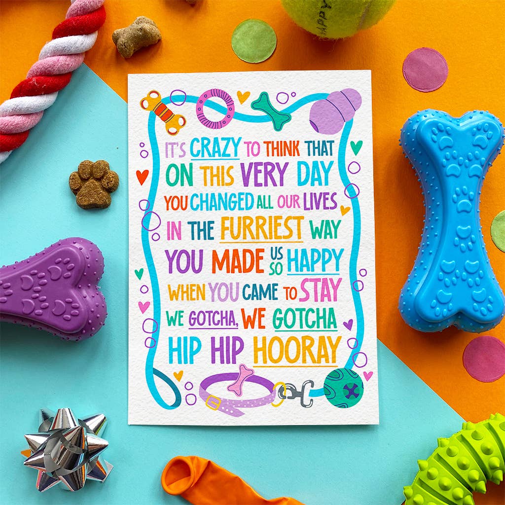 Scoff Paper - Gotcha Poem - Edible Dog Card (Chicken flavour) - Wuffies