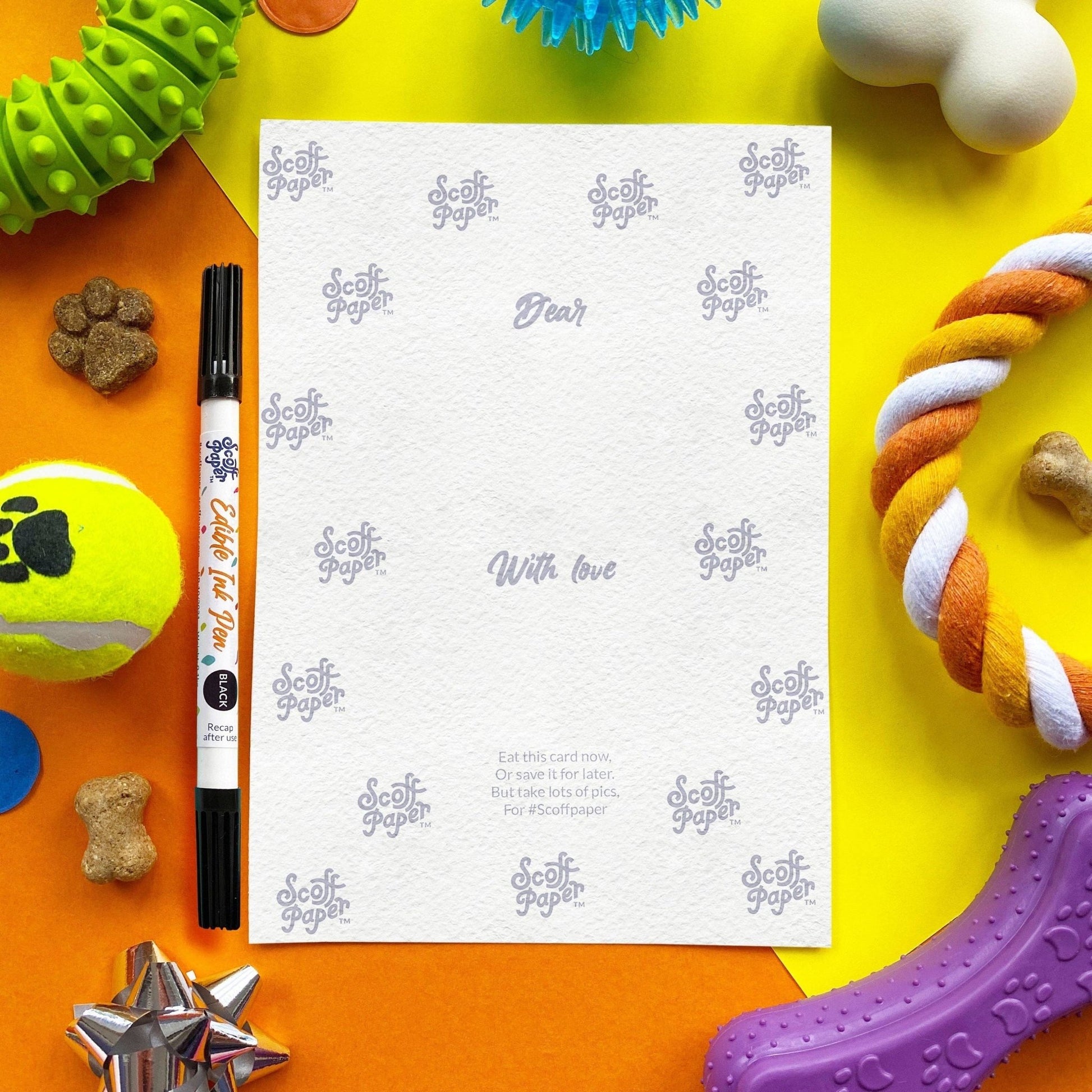 Scoff Paper Happy Birthday - Go Nuts! - Edible Dog Card (Peanut butter flavour): Peanut - Wuffies