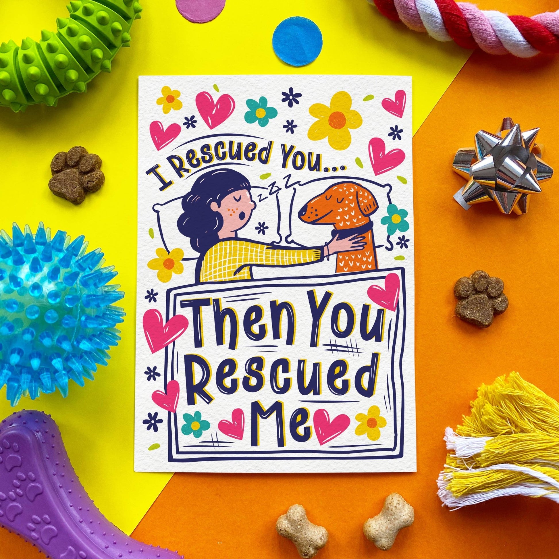 Scoff Paper Rescue Dog - Edible Dog Card (Chicken flavour) - Wuffies