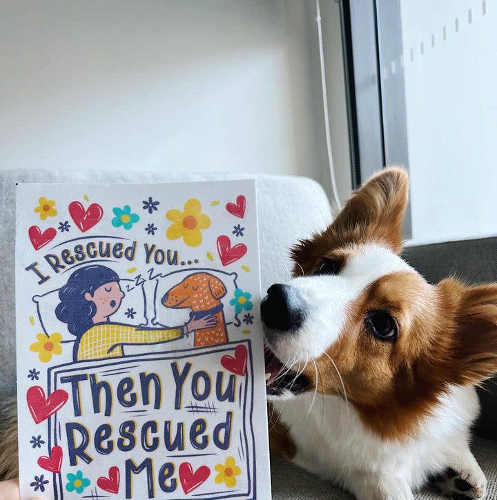 Scoff Paper Rescue Dog - Edible Dog Card (Chicken flavour) - Wuffies