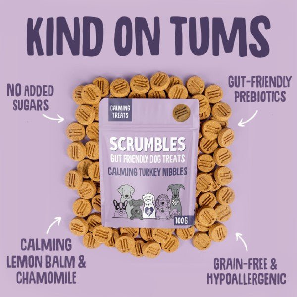 Scrumbles Dog Treats Nibbles Turkey Calming Treats (100g) - Wuffies