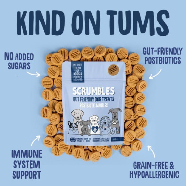 Scrumbles Dog Treats Postbiotic Nibbles (100g) - Wuffies