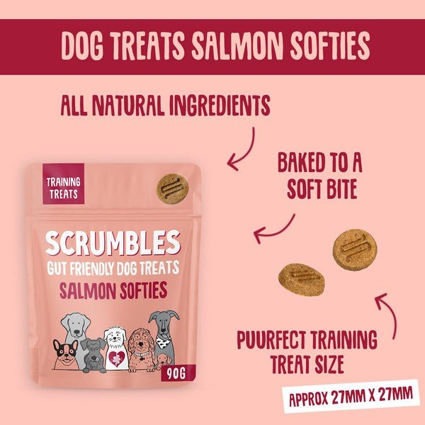 Scrumbles Dog Treats Softies Salmon Training Treats (90g) - Wuffies