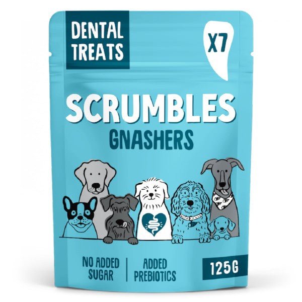 Scrumbles Gnashers for Dogs Daily Dental Bones 7Pk (Pouch) - Wuffies