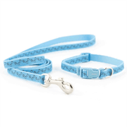 Small Bite Blue Bone Dog Collar & Lead Set - Wuffies