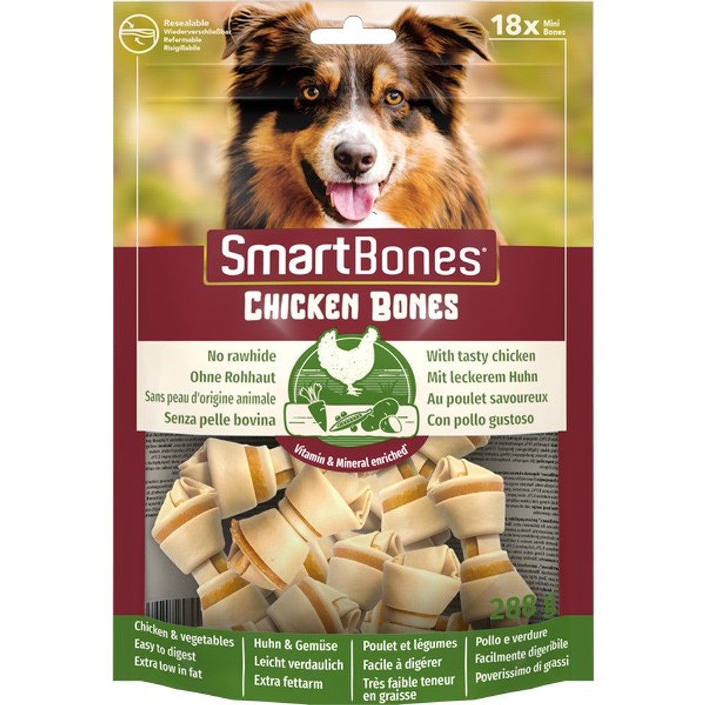 SmartBones Chicken Mini Bones Dog Chews (18 Pack) - Wuffies