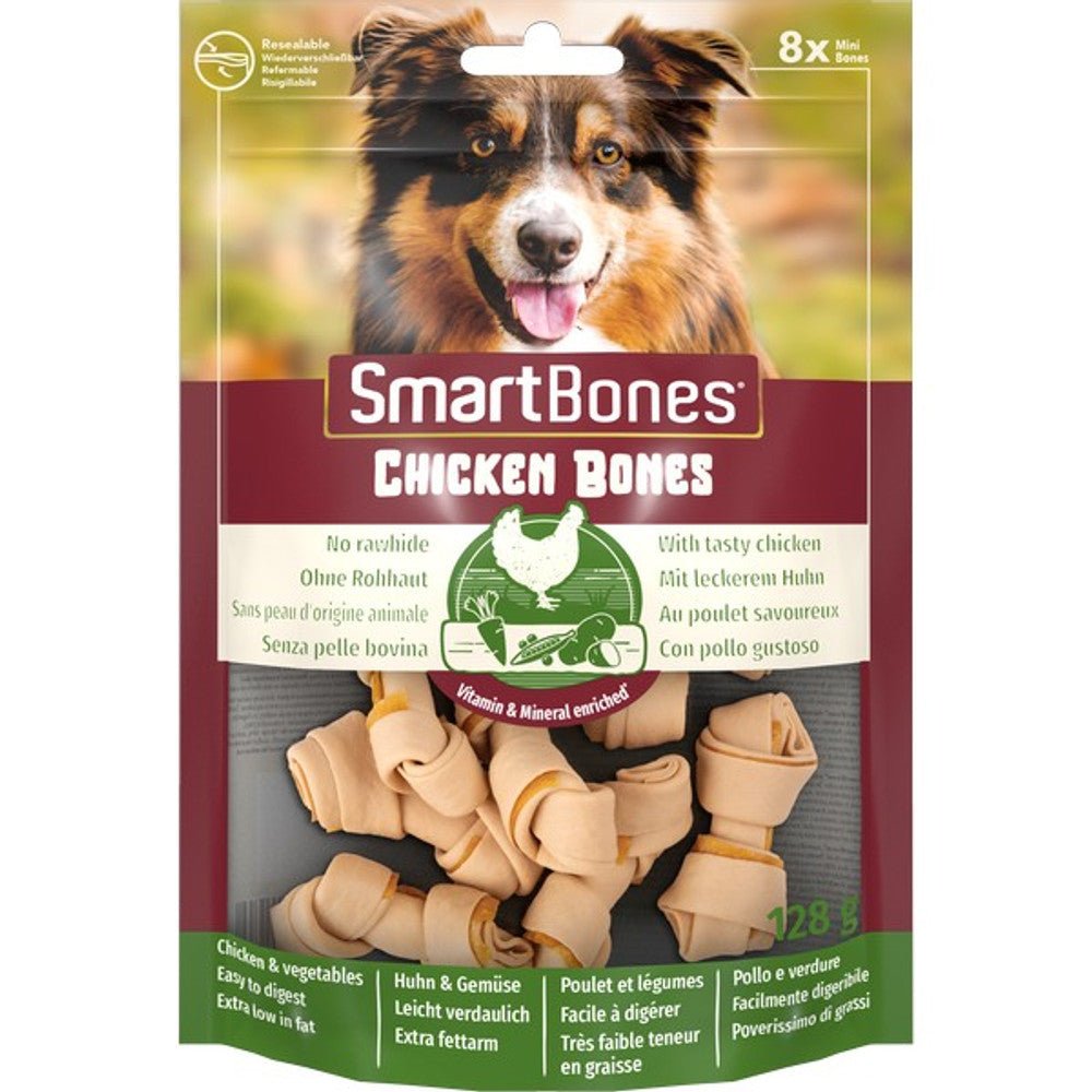 SmartBones Chicken Mini Bones Dog Chews (8 Pack) - Wuffies