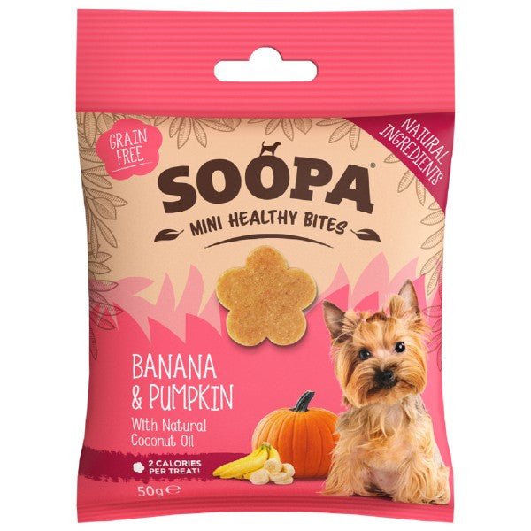 Soopa MINI Banana & Pumpkin Healthy Bites (50g) - Wuffies