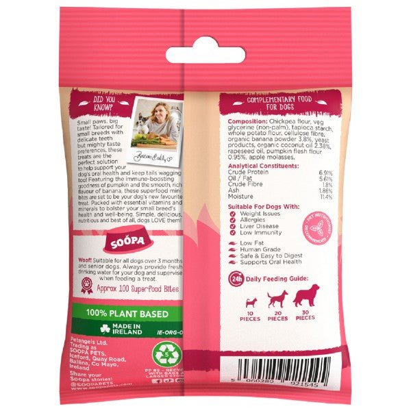 Soopa MINI Banana & Pumpkin Healthy Bites (50g) - Wuffies