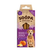 Soopa Senior Dental Sticks Banana, Pumpkin & Flaxseed (4 Sticks) - Wuffies