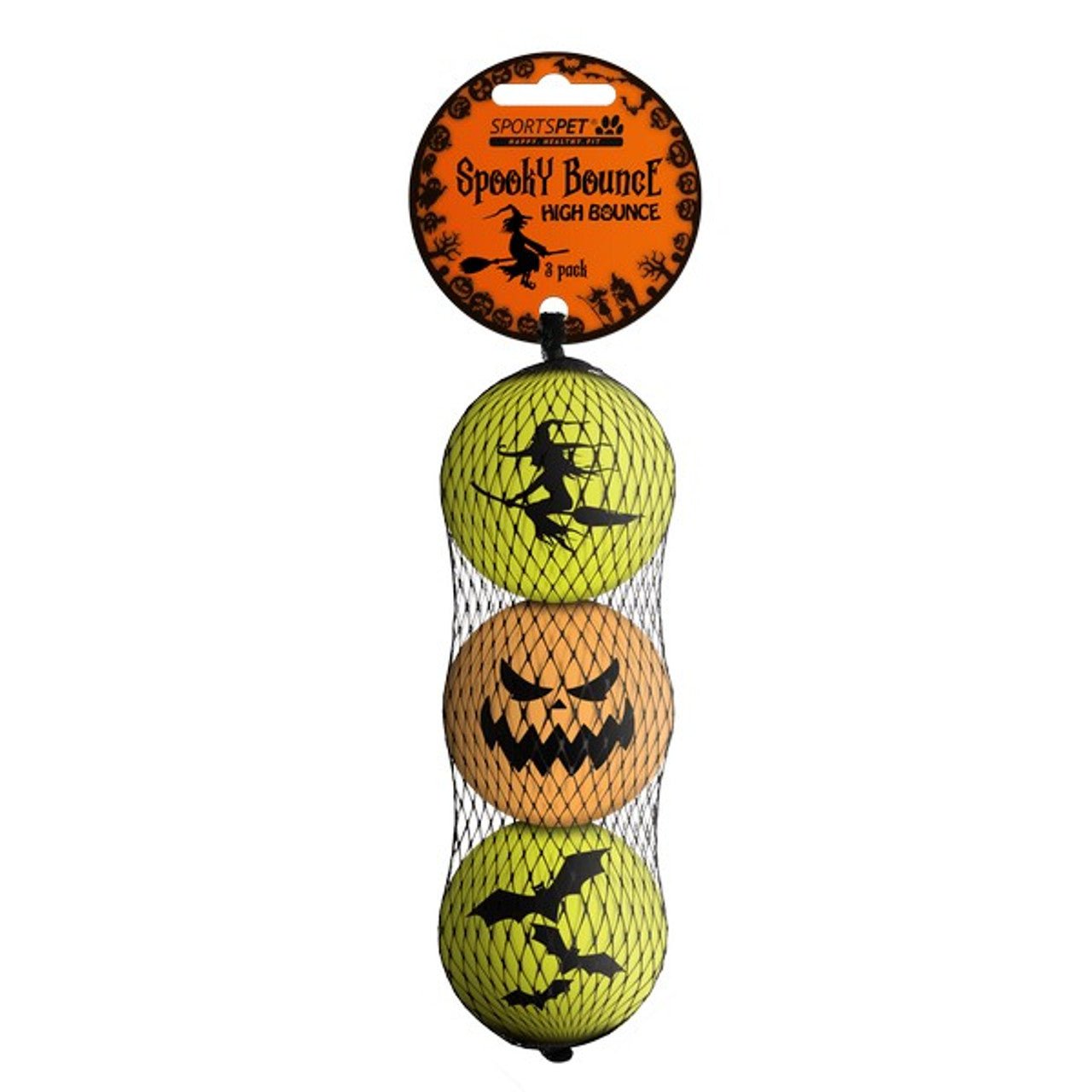 Sportspet Spooky High Bounce Halloween (3 Pack, Medium) - Wuffies