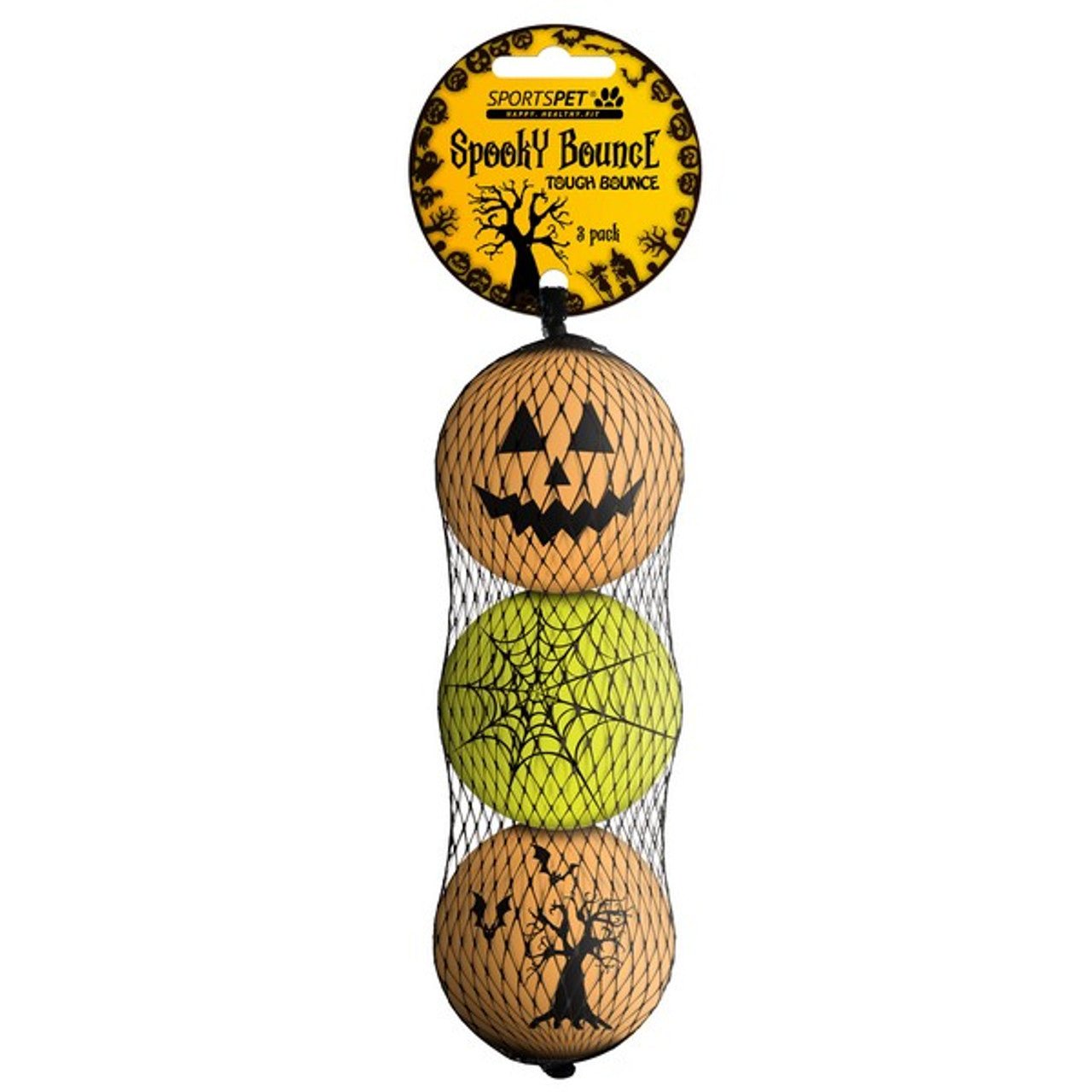 Sportspet Spooky Tough Bounce Halloween (3 Pack, Medium) - Wuffies
