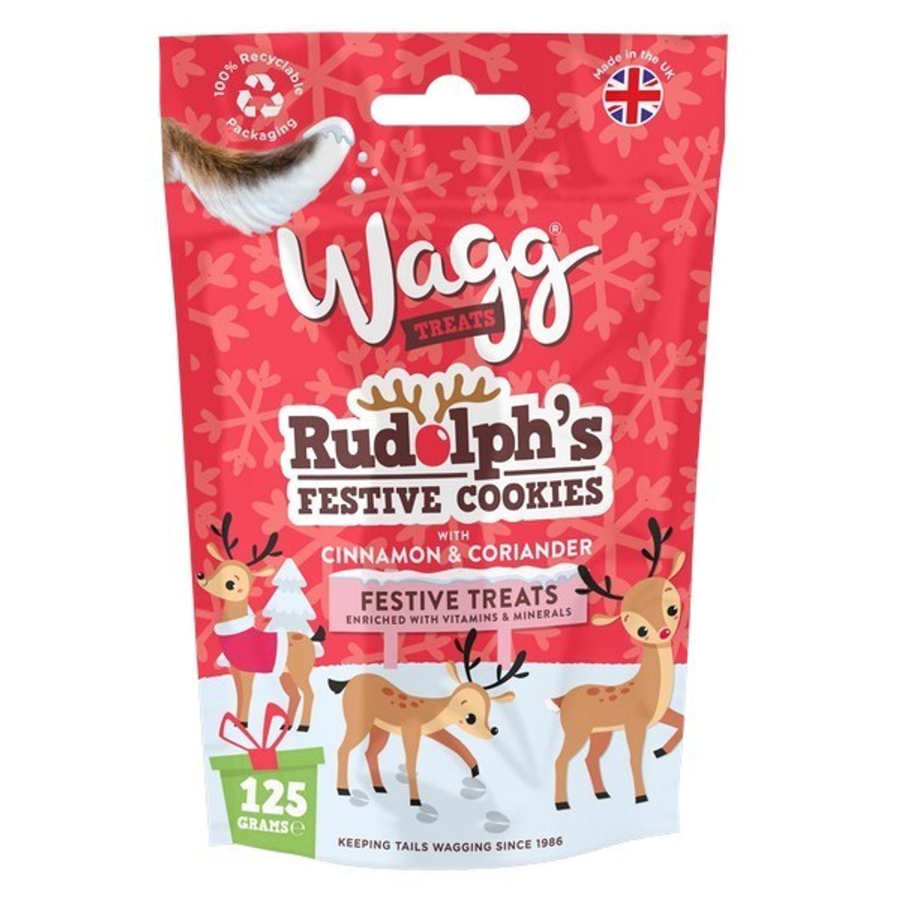 Wagg Treats Festive Cookies Rudolph (125g) - Wuffies