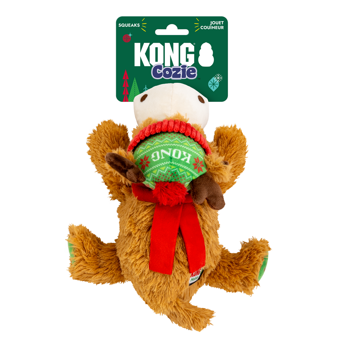 KONG Holiday 2026 Cozie Reindeer (Medium) – retail packaging