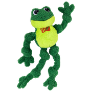 KONG Holiday 2026 Knots Bow Tie Frog (Large/XL) – front view