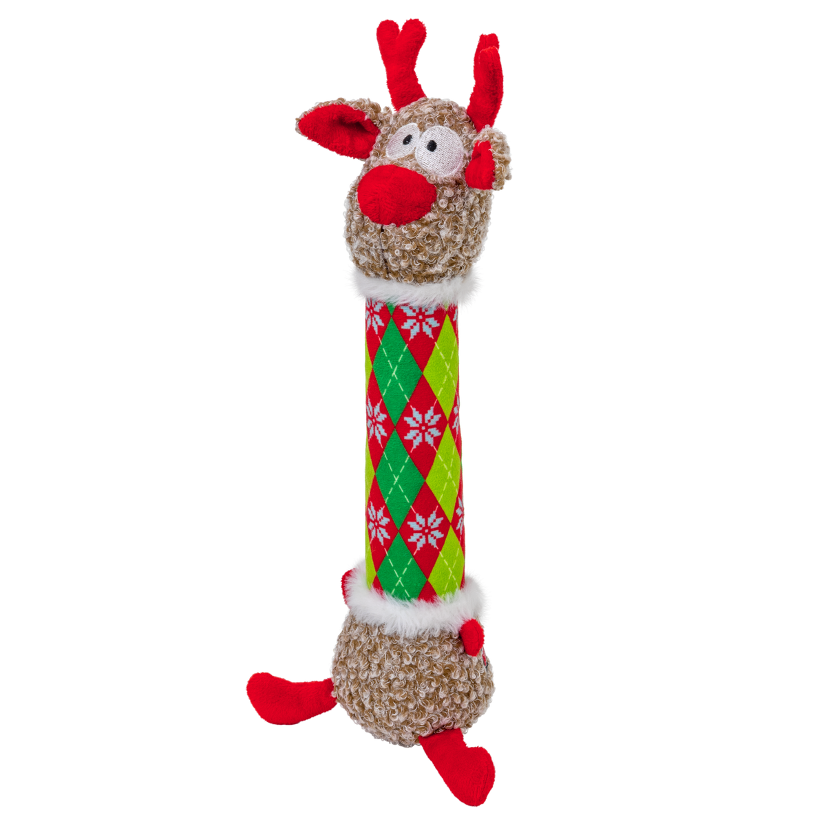 KONG Holiday 2026 Shakers Luvs Argyle Reindeer (Medium) – alternate angle