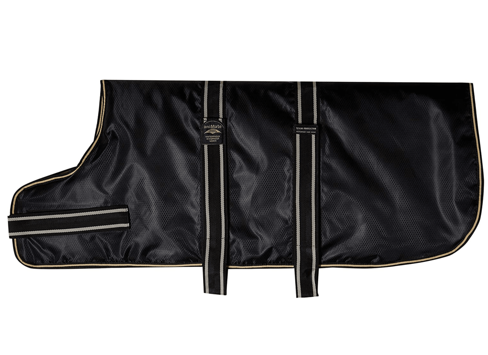 Animate Waterproof Padded Dog Coat (Black) - Wuffies