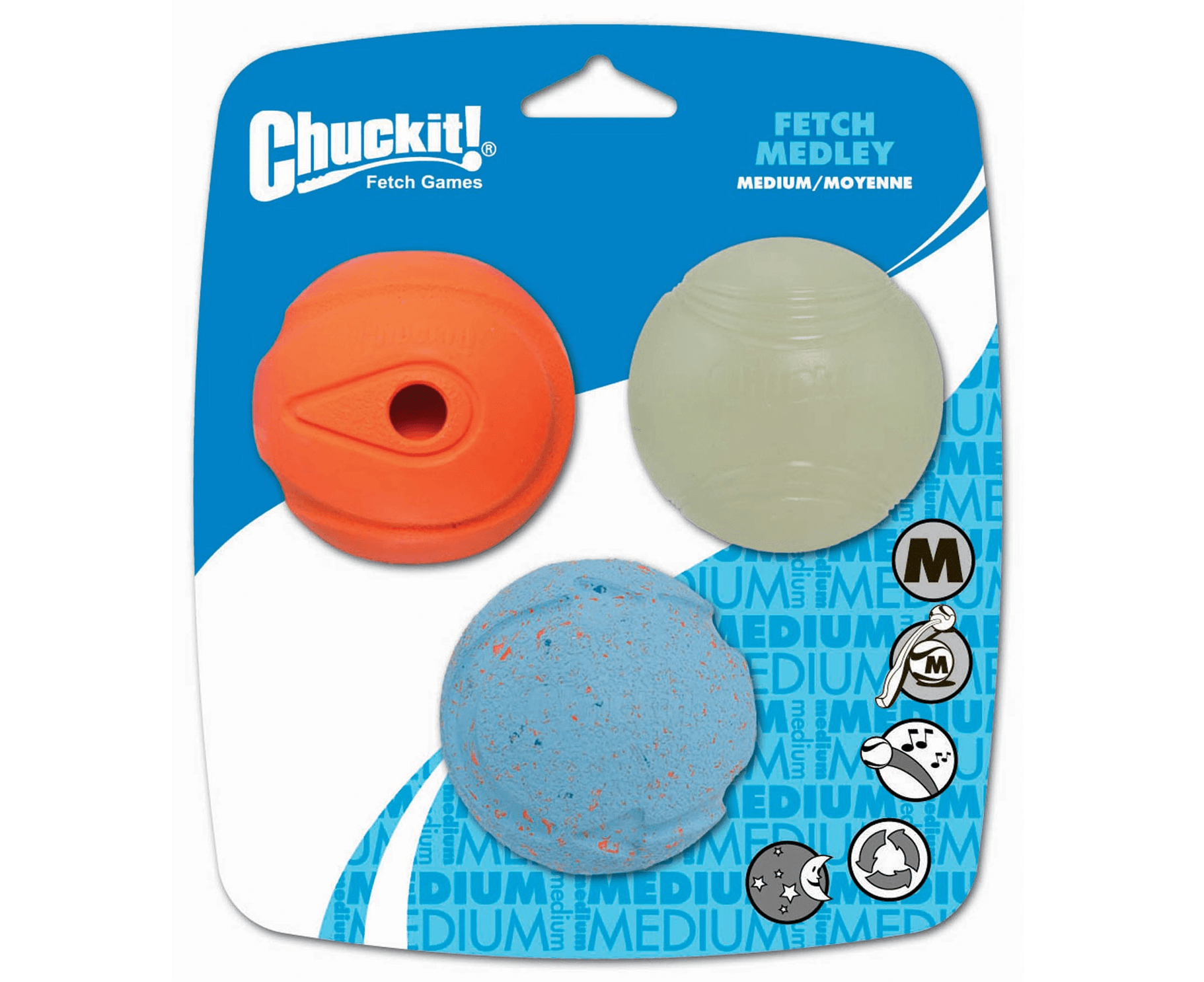 Chuckit! Fetch Medley (Pack of 3, Assorted) - Wuffies