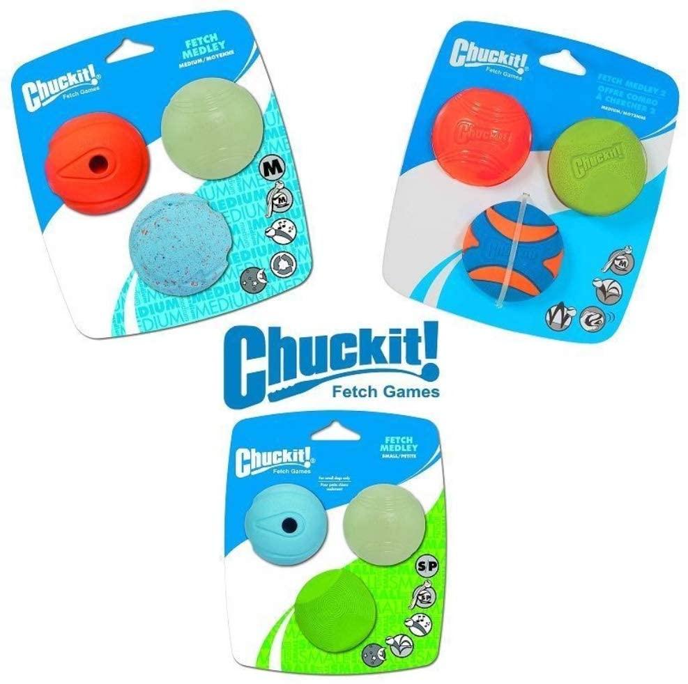 Chuckit! Fetch Medley (Pack of 3, Assorted) - Wuffies