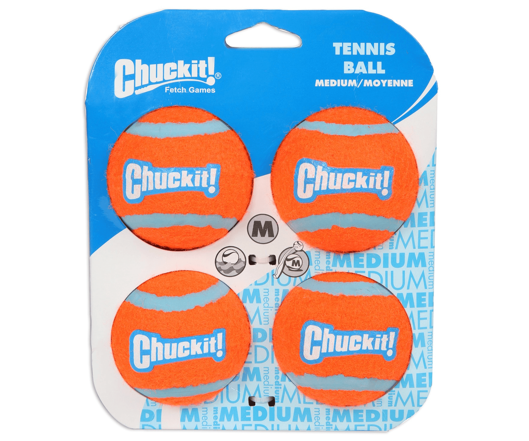 Chuckit! Tennis Balls (4 Pack, Medium) - Wuffies