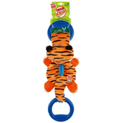 GiGwi Iron Grip Tiger Plush Tug Toy with TPR Handle - Wuffies