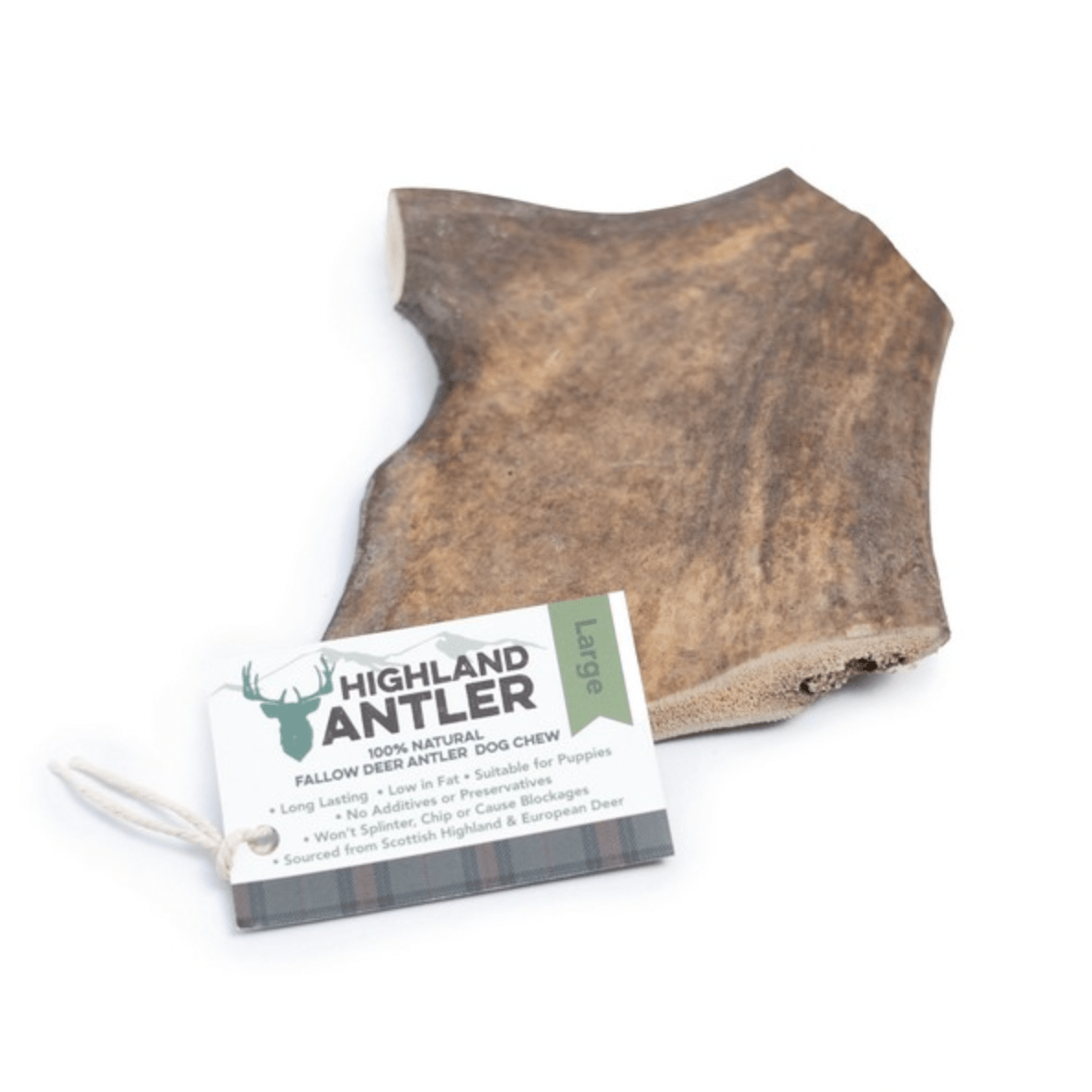 Highland Antler Natural Fallow Deer Chew (Various Sizes) - Wuffies