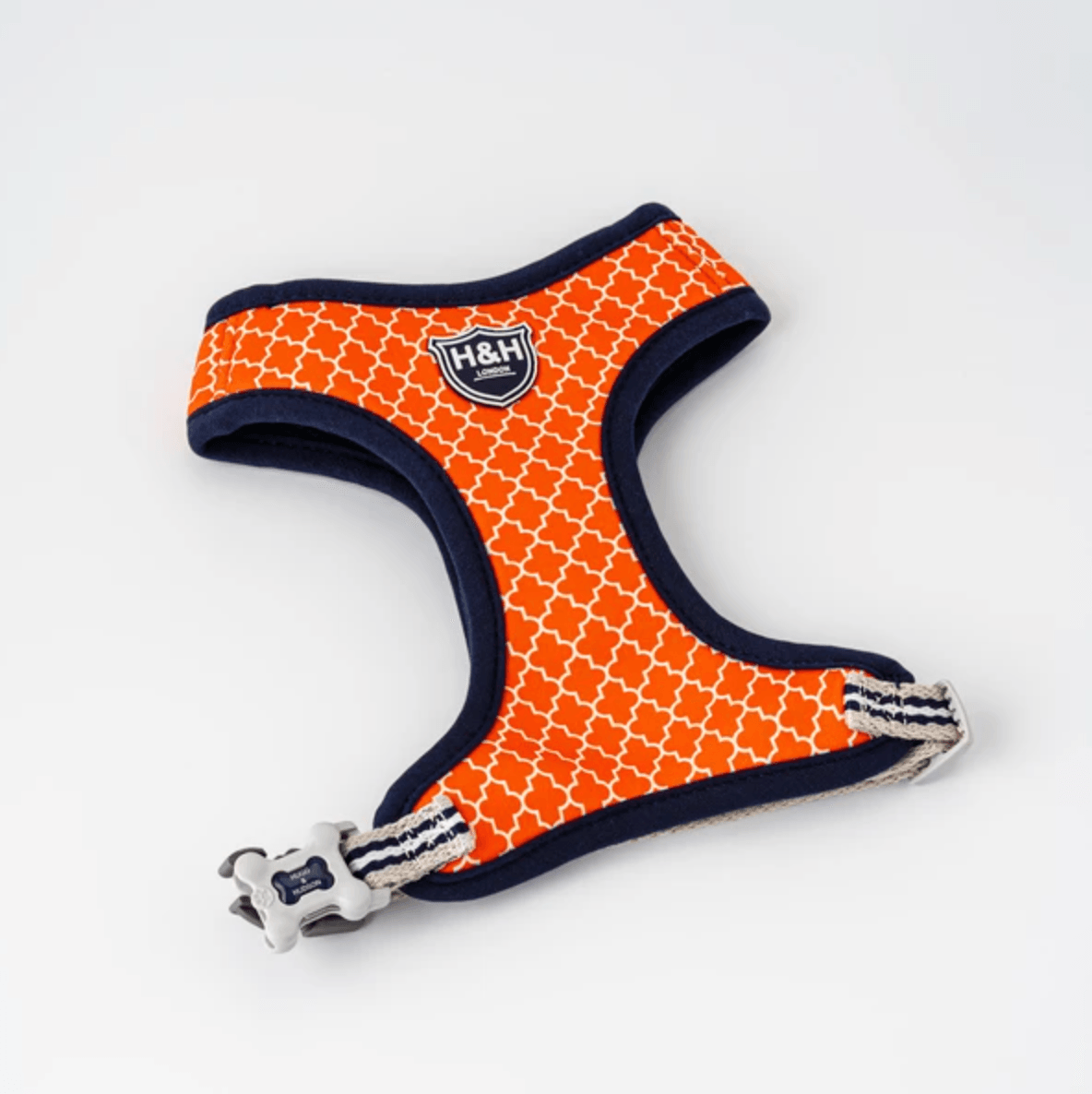 Hugo & Hudson Geometric Dog Harness (Orange) - Wuffies