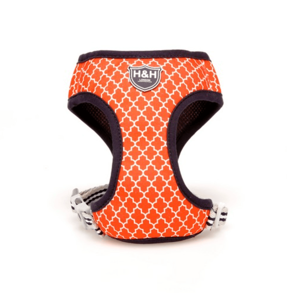 Hugo & Hudson Geometric Dog Harness (Orange) - Wuffies