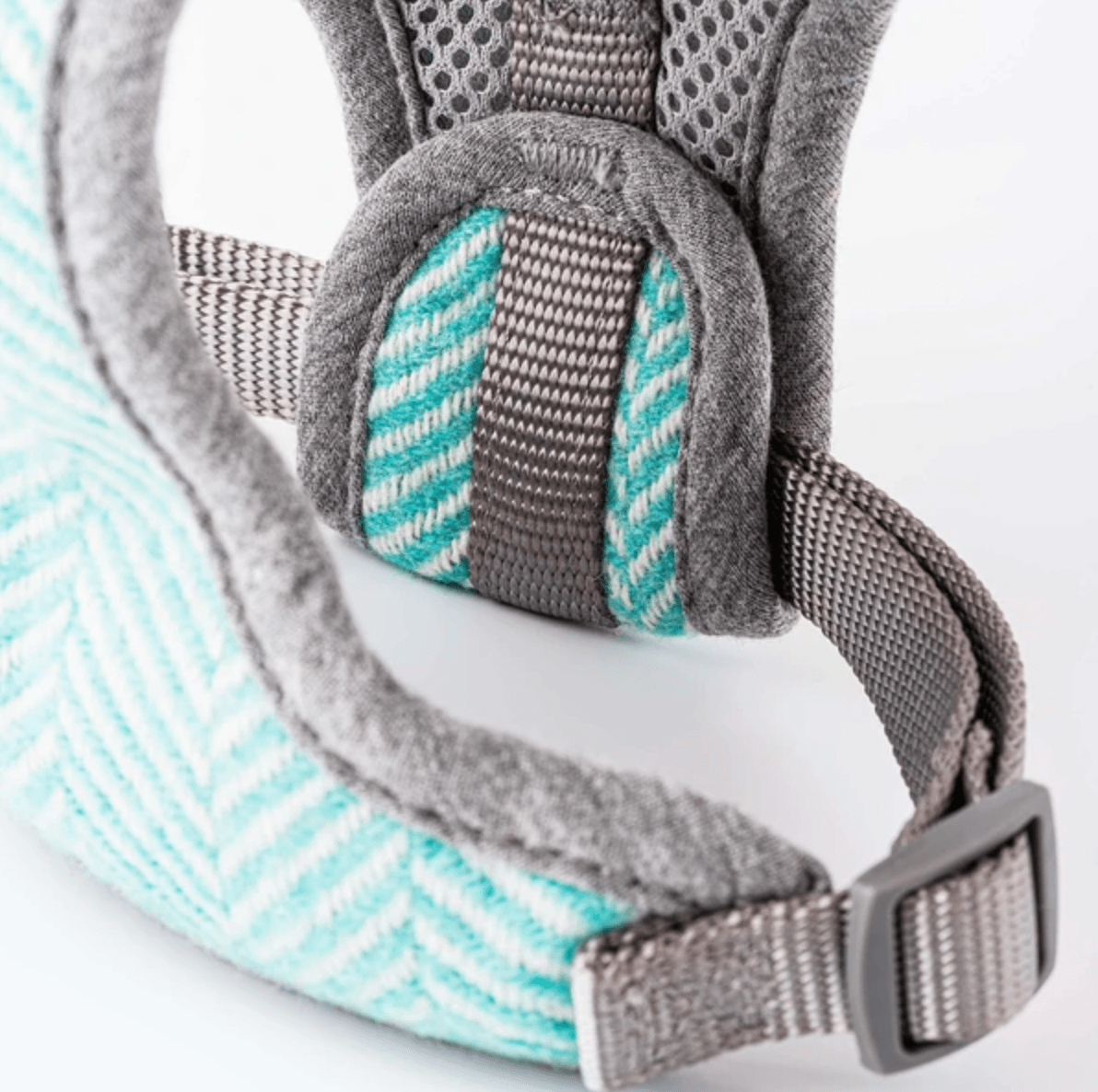 Hugo & Hudson Herringbone Tweed Dog Harness (Aqua) - Wuffies