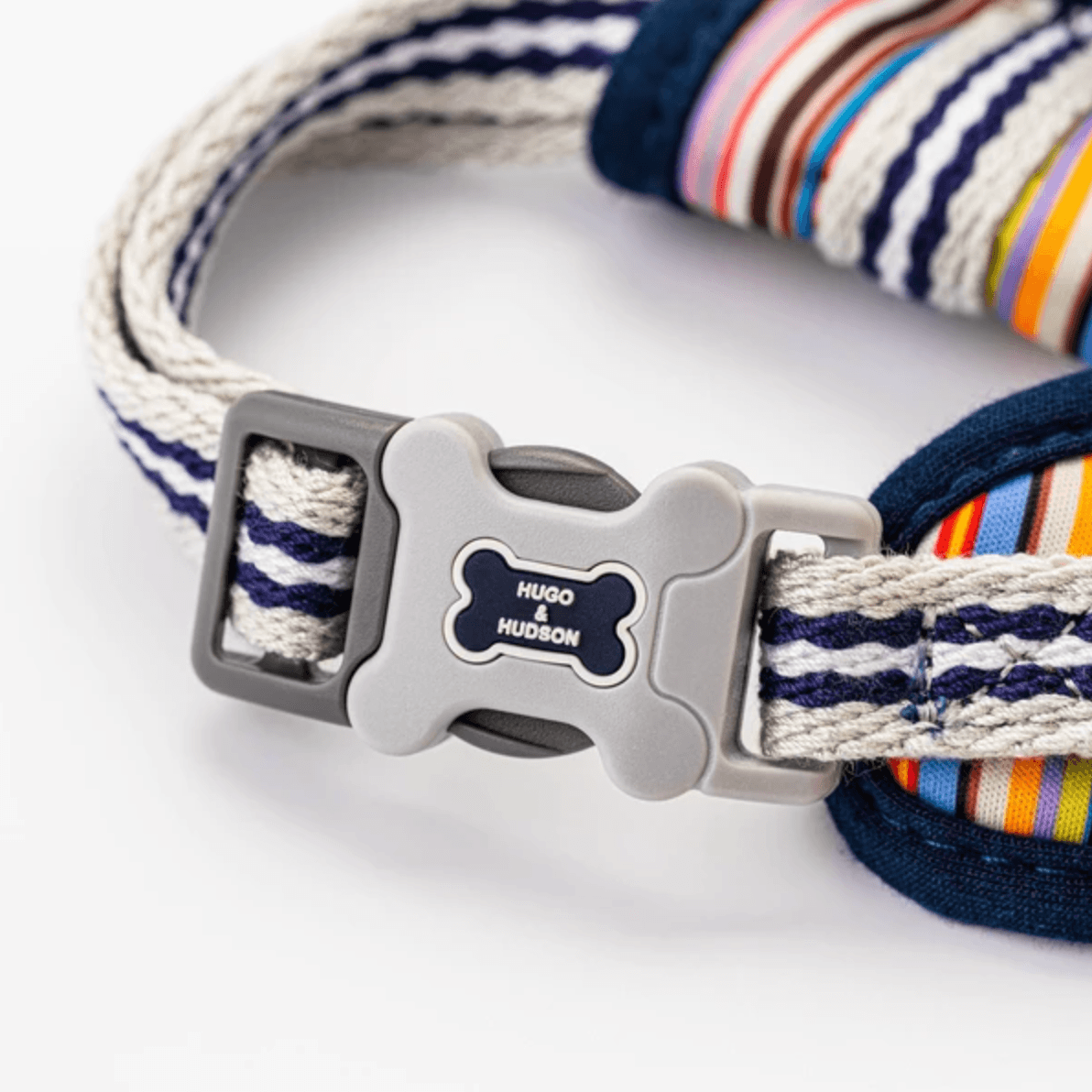 Hugo & Hudson Multi Coloured Stripe Dog Harness - Wuffies
