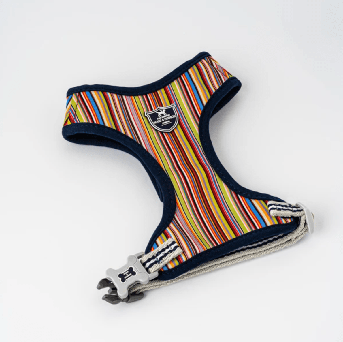 Hugo & Hudson Multi Coloured Stripe Dog Harness - Wuffies