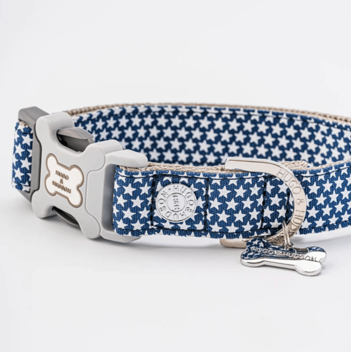 Hugo & Hudson Navy Star Dog Collar - Wuffies