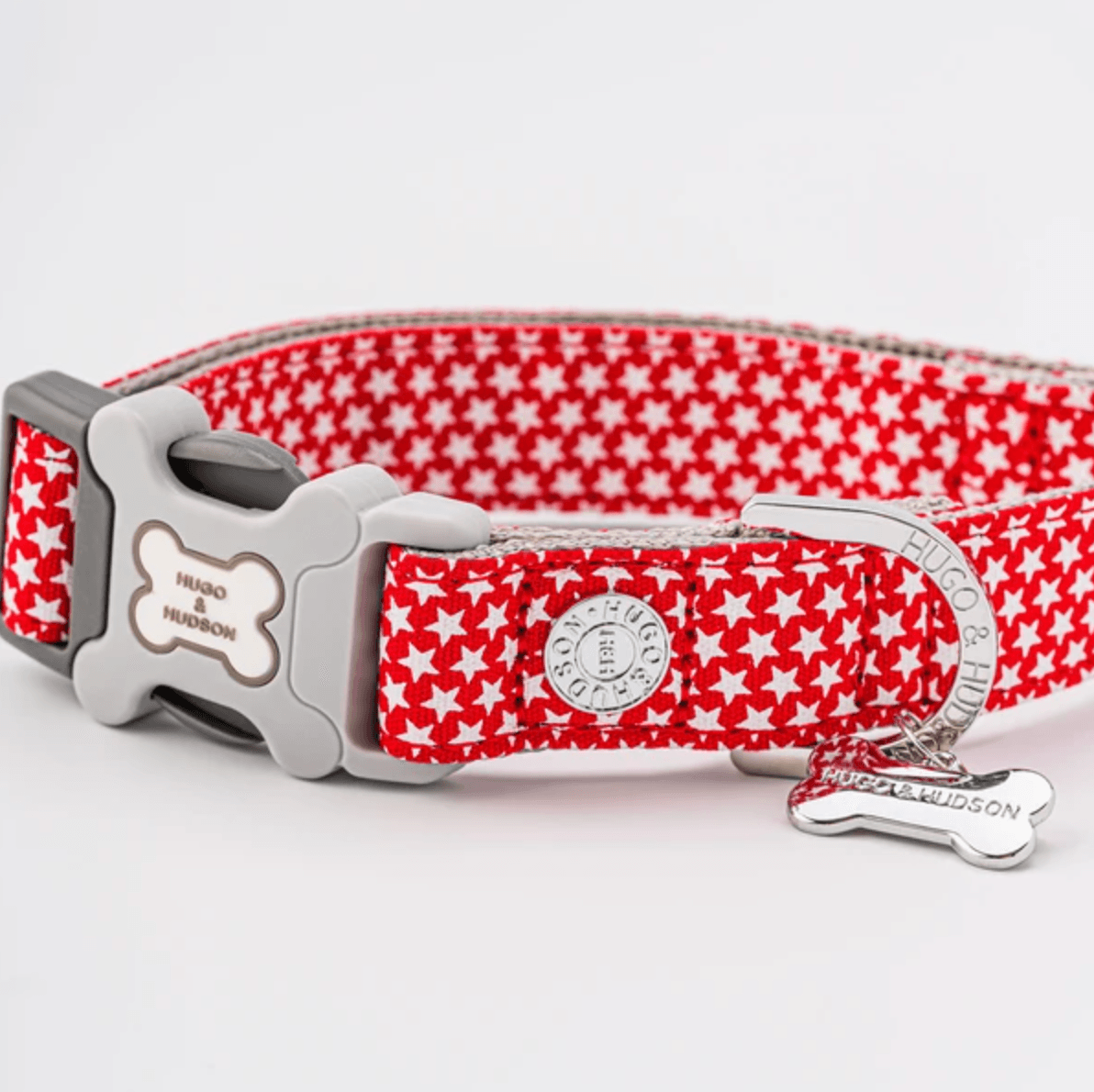 Hugo & Hudson Red Star Dog Collar - Wuffies