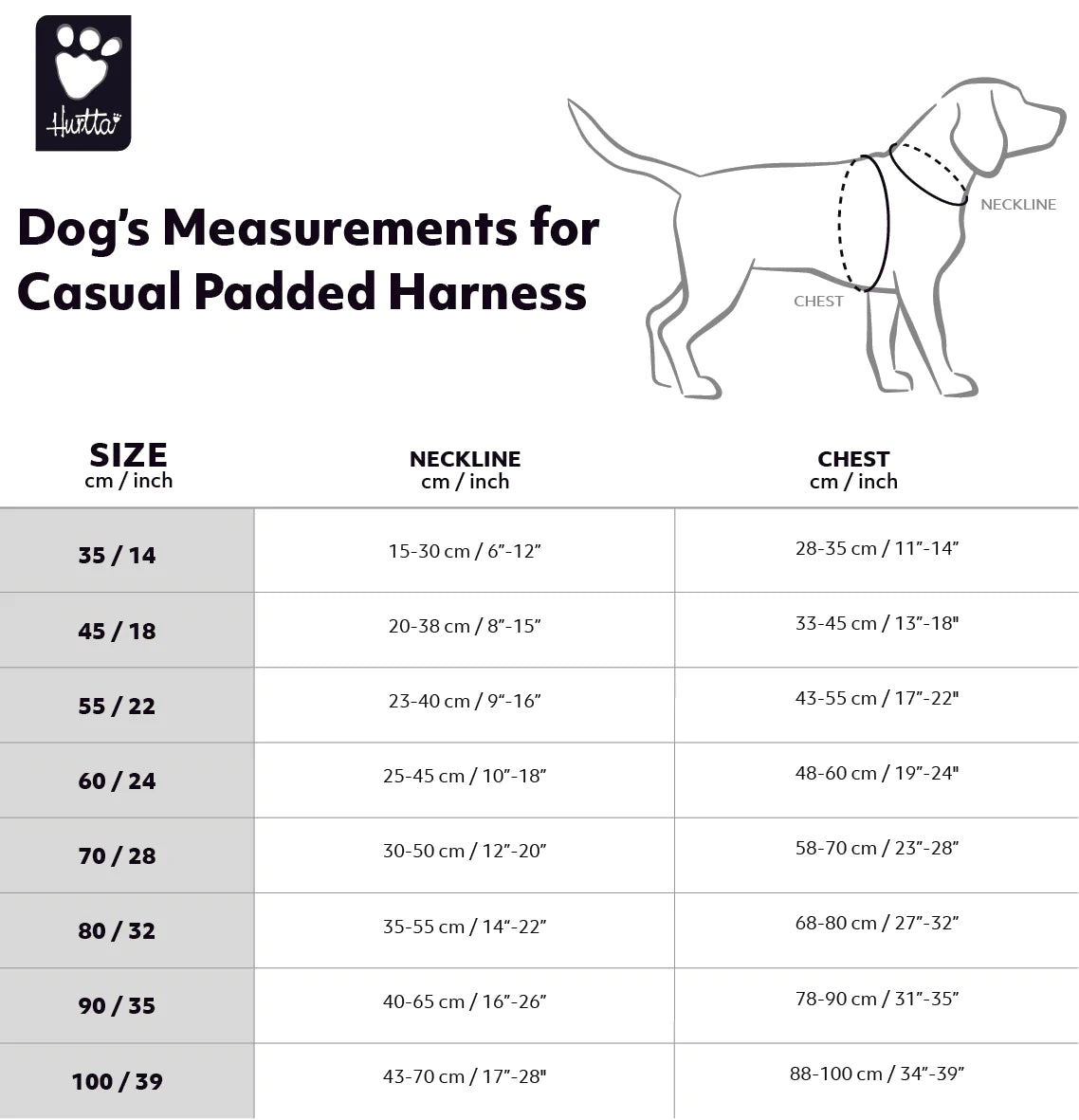 Hurtta Outdoor X - Sport Harness Raven (90cm) - Wuffies