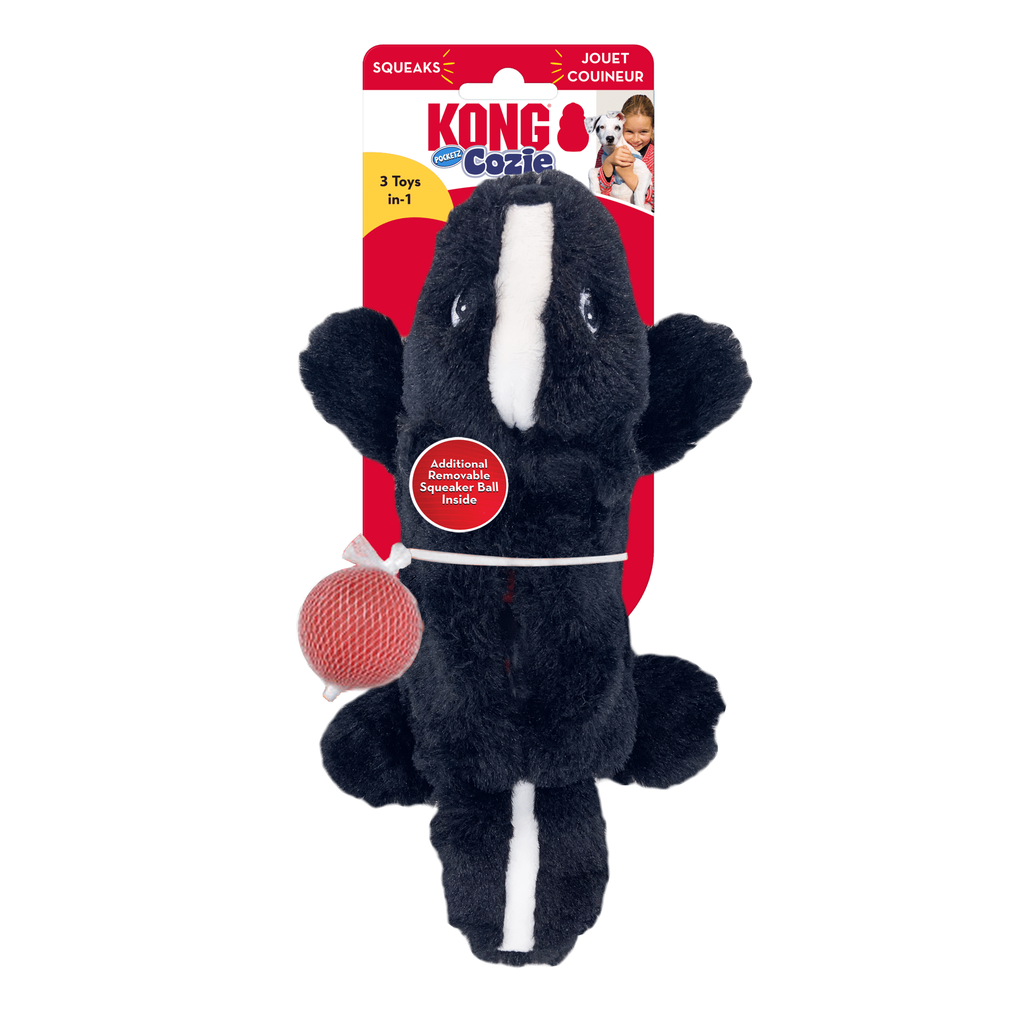 KONG Cozie Pocketz Skunk (Small) - Wuffies