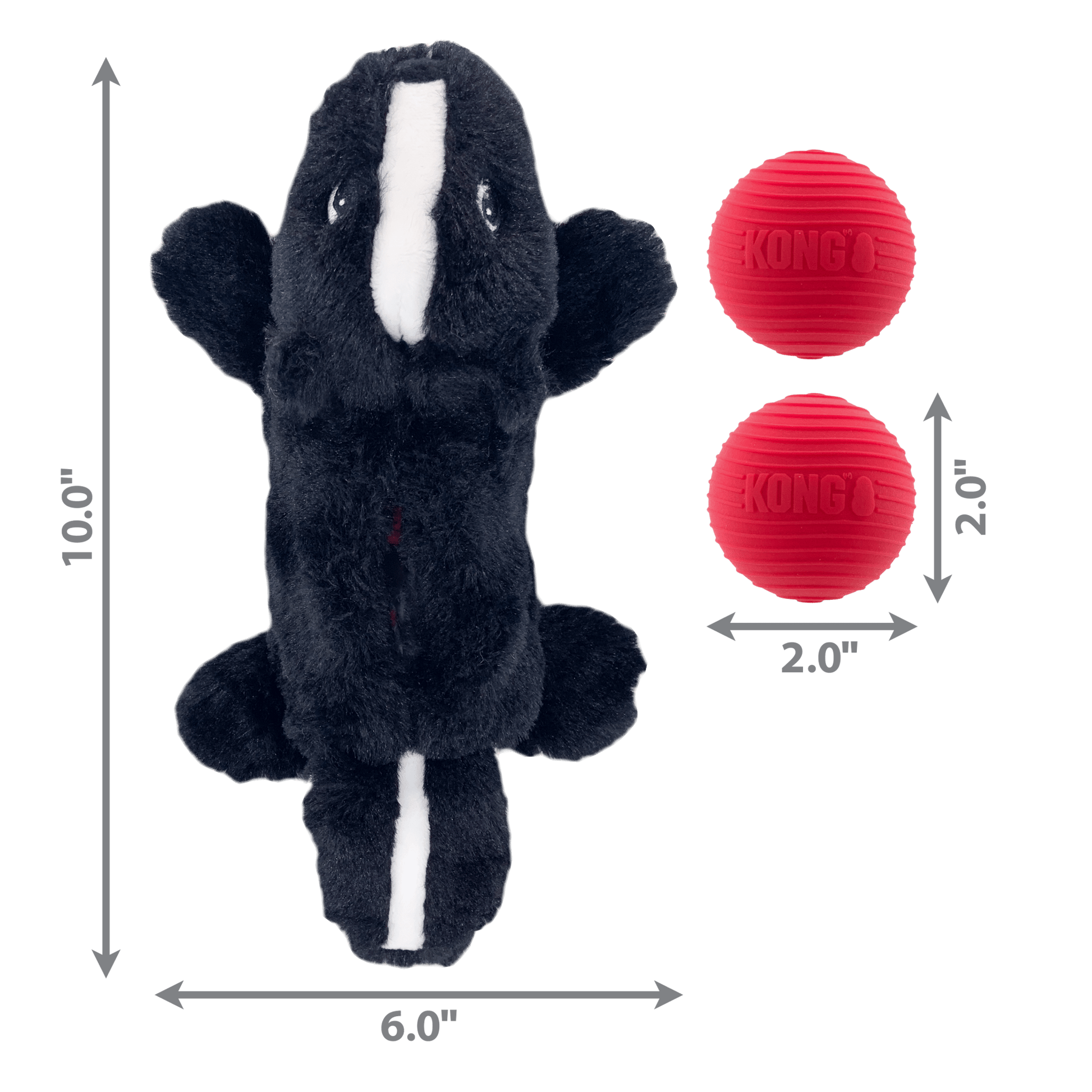 KONG Cozie Pocketz Skunk (Small) - Wuffies