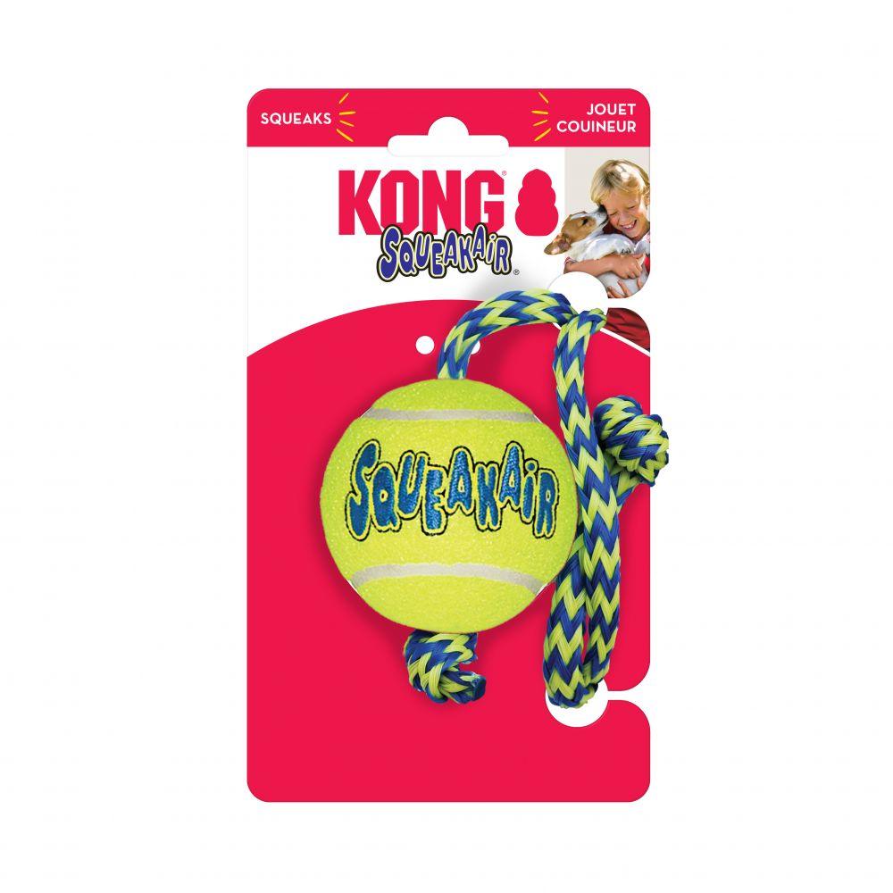 KONG SqueakAir Ball with Rope - Wuffies