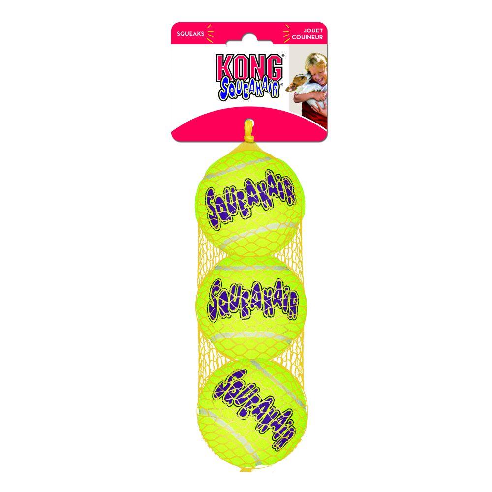 KONG SqueakAir Tennis Ball (3 Pack) - Wuffies