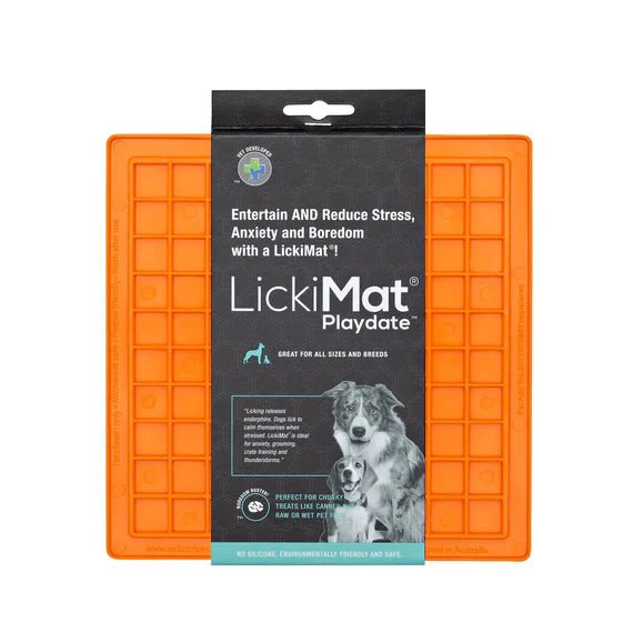 LickiMat Playdate Classic (Orange, 20cm) - Wuffies