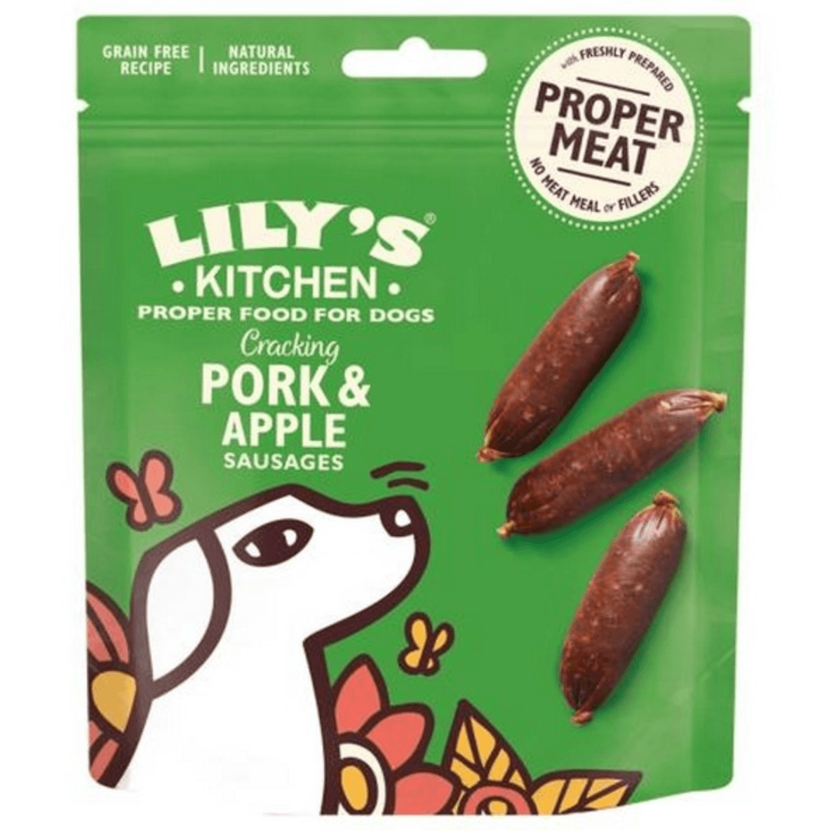 Lily's Kitchen Dog Cracking Pork & Apple Sausages for Dogs (70g) - Wuffies